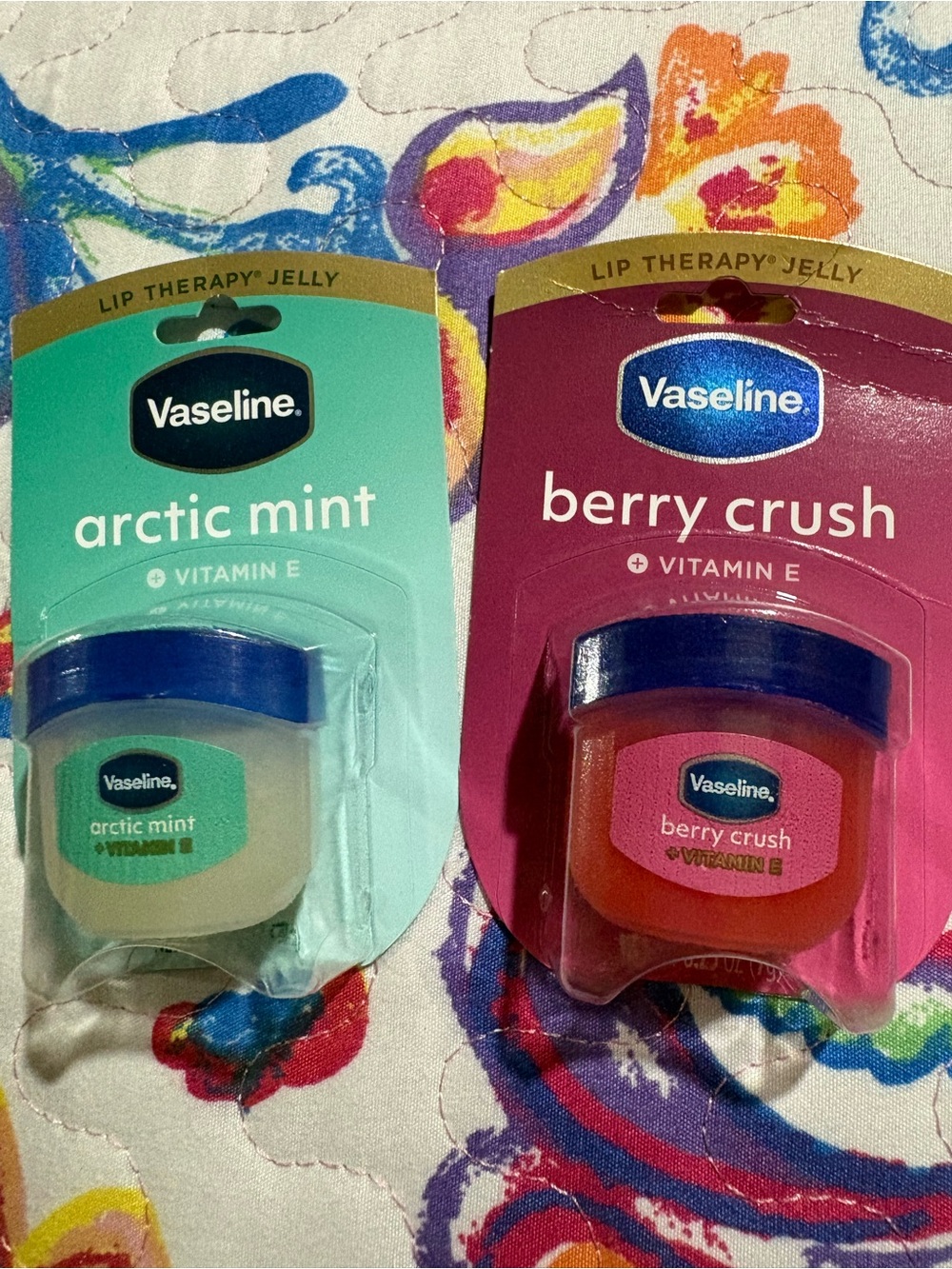 Vaseline Lip Therapy Jelly - Arctic Mint (Green) & Berry Crush (Pink) Dual Pack